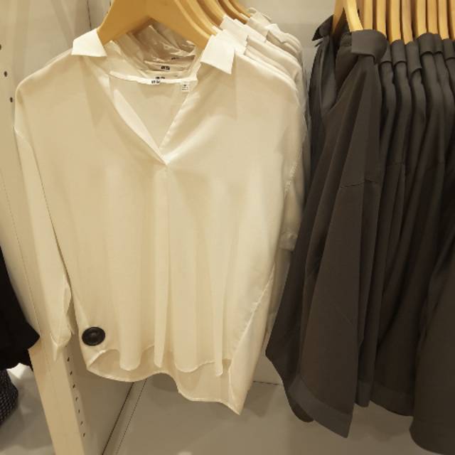 UNIQLO ORIGINAL ASLI Blouse Polos Wanita NYLON KATUN RAYON  BIG CUTTING SALE 80% GARANSI TERMURAH
