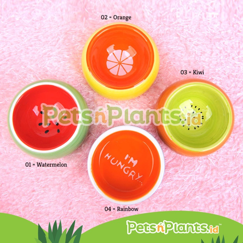 Tempat Makan Hamster Keramik Premium Import - Aneka Model Warna Ukuran