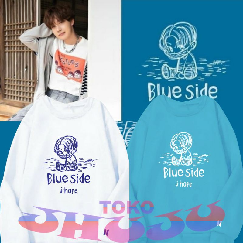 Basic Sweater BTS J Hope Blue side