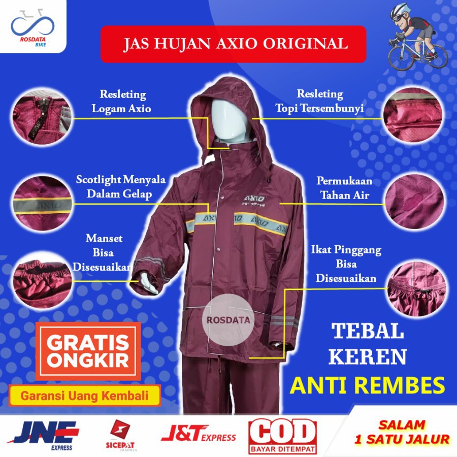 Jual Jas Hujan AXIO SILVER SERIES 882A ORIGINAL SCOTLIGHT SILVER