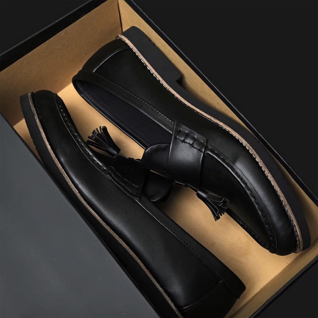 ZIGGY BLACK |ManNeedMe x Jack| Sepatu Loafers Pria / Wanita Formal Slip On UNISEX ORIGINAL