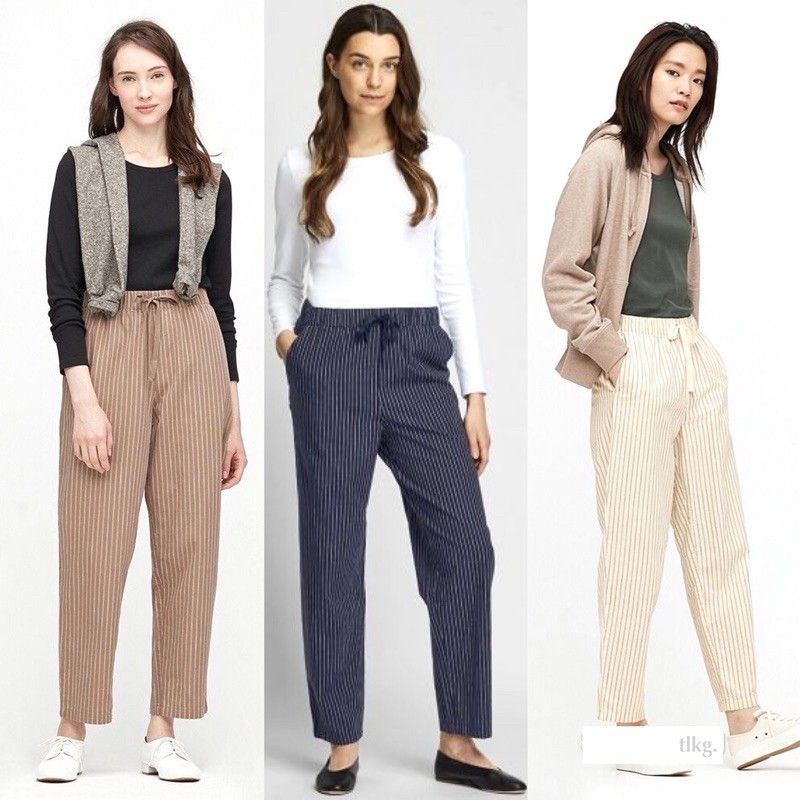 Celana wanita Kulot Twill Uniqlo*cotton linen