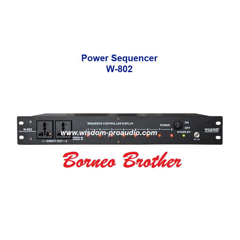 Power Sequencer Wisdom W-802 W802 W 802 Original 8 Channel Sequencer