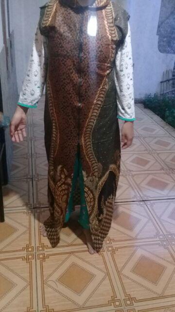 Batik Rifa Obr015 Batik Wanita Outer Batik Longvest Cardigan Saraswati Allsize Full Katun Halus
