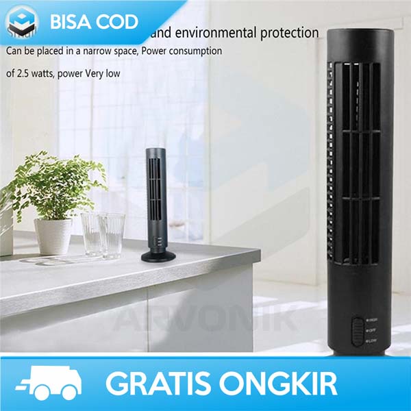 Kipas Angin Berdiri Minimalis Penyejuk Ruangan Taffhome Tower Fan