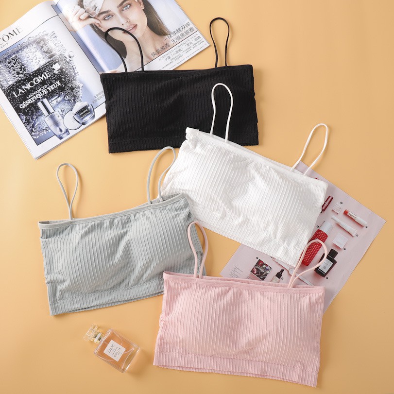 TF Bra Wanita Tanpa Kawat Bahan Halus BH Import Simple Murah Batam Tank Top sport bra358