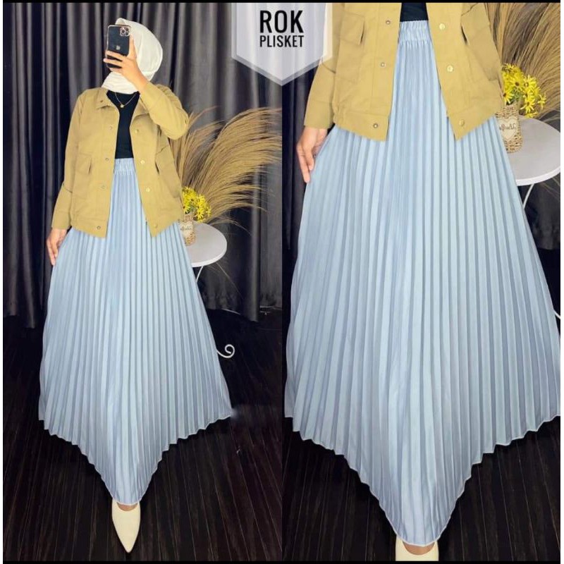 ROK PLISKET PREMIUM /ROK PANJANG MUSLIM/ ROK MAYUNG