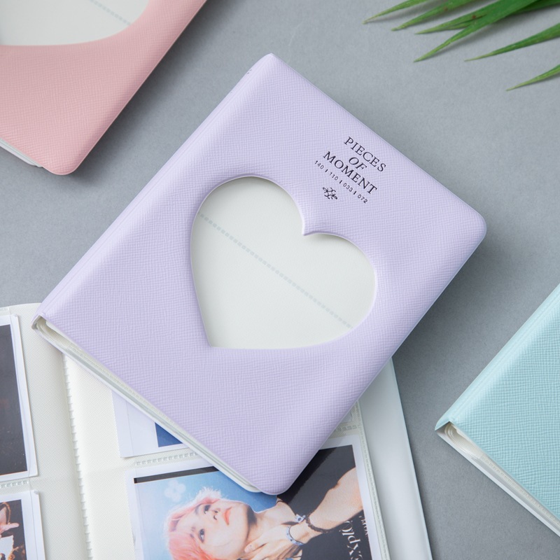 Album Foto 3inch 64kantong Love Heart Cover Album DIY Mini Holder Photocard Collection