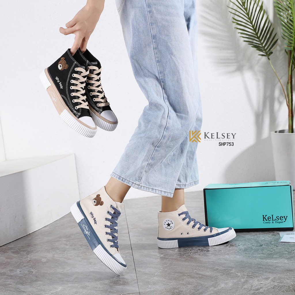 Kelsey Sepatu Sneakers Kanvas Wanita / Sepatu Anak Kerja Wanita SHP753