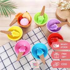 PROMO!! Mangkok + Sendok Masker Bentuk Ice Cream / Mangkuk / Mask Ice Cream Bowl Mangkok