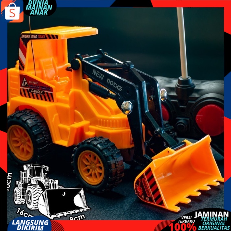 Mainan Mobil Beko Excavator Buldoser Remote Kontrol RC Car Truck Enginering Buldoser Remot Kontrol