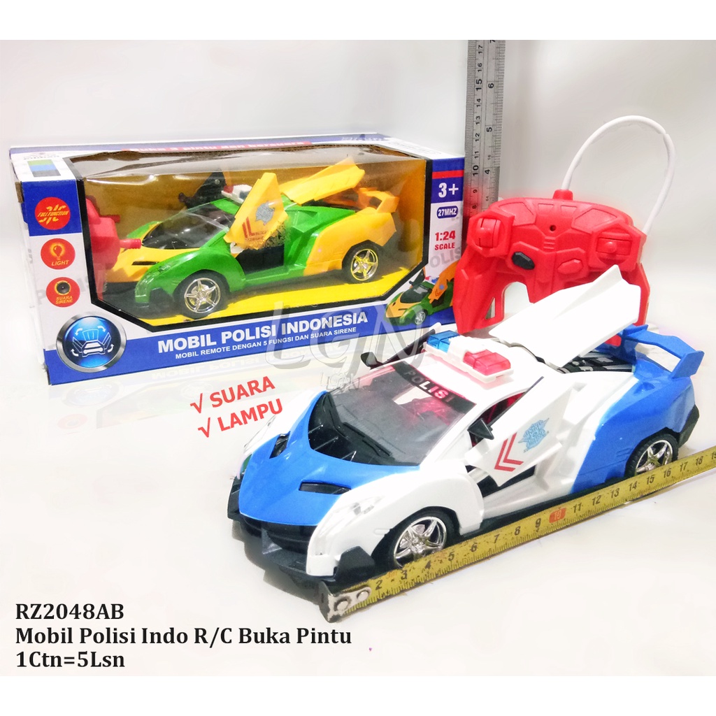 Mainan Mobil Remote Control - RC Car Polisi Indonesia - RZ2048AB