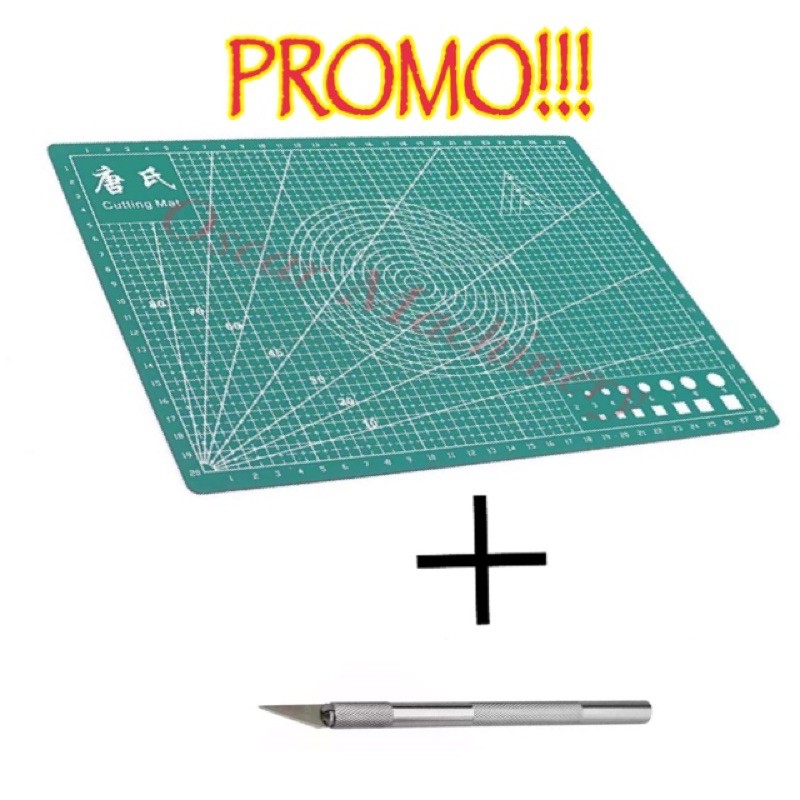 

PAKET HEMAT Cutting mat A4 dan pen cutter