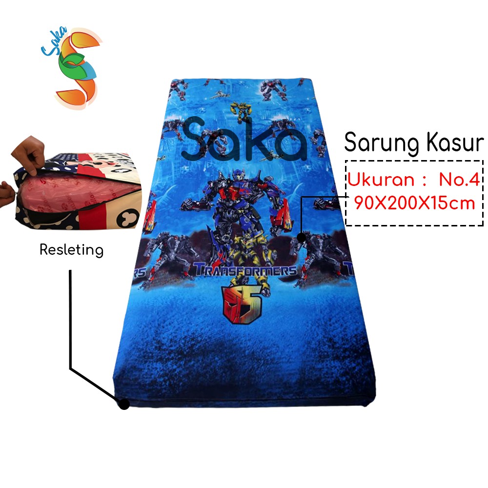 Sarung Kasur | Sprai Resleting | Promo | Murah | N0 4 (90x200x15) - Karakter