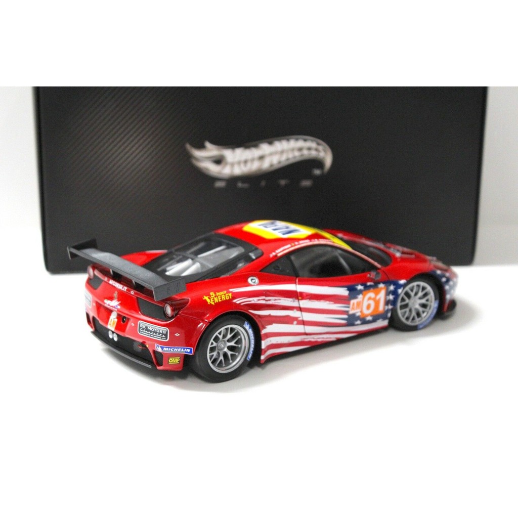 Hot Wheels Elite 458 Italia GT2 GT 2 LM 2012 AF CORSE 61 AM Scale 1/18