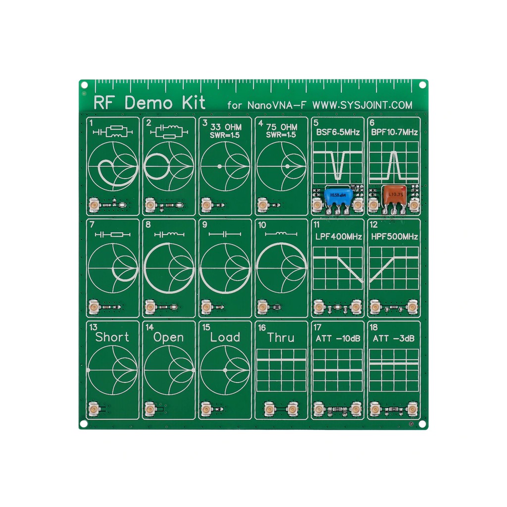 IMPORT RF Demo Kit NanoVNA RF Tester Board Filter Attenuator for NanoVNA-F Vector Network Analyzer