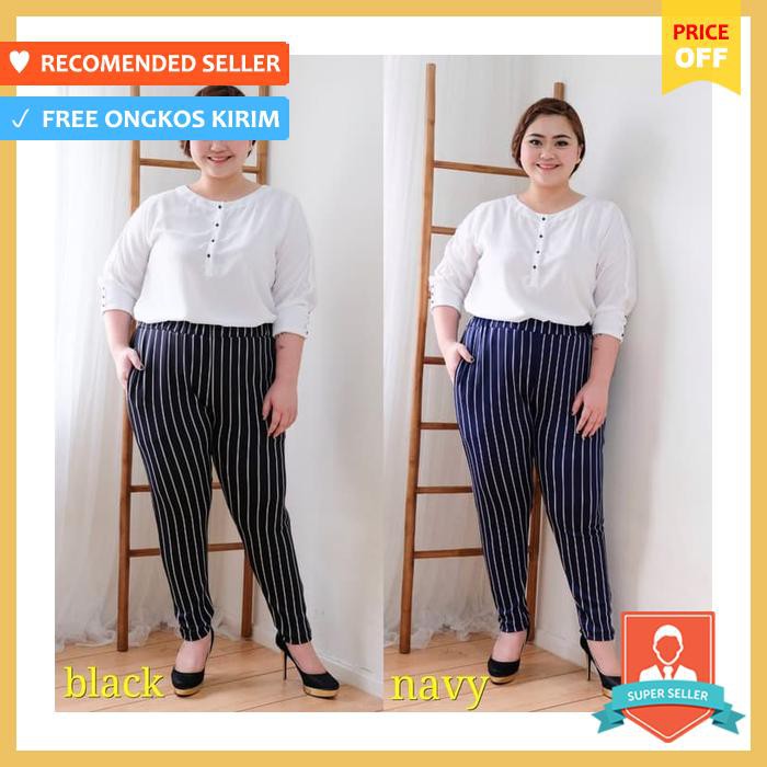 Celana Xxl, Celana Bigsize, Celana Stripe Xxl, Stripe Pants Xxl, Jumbo