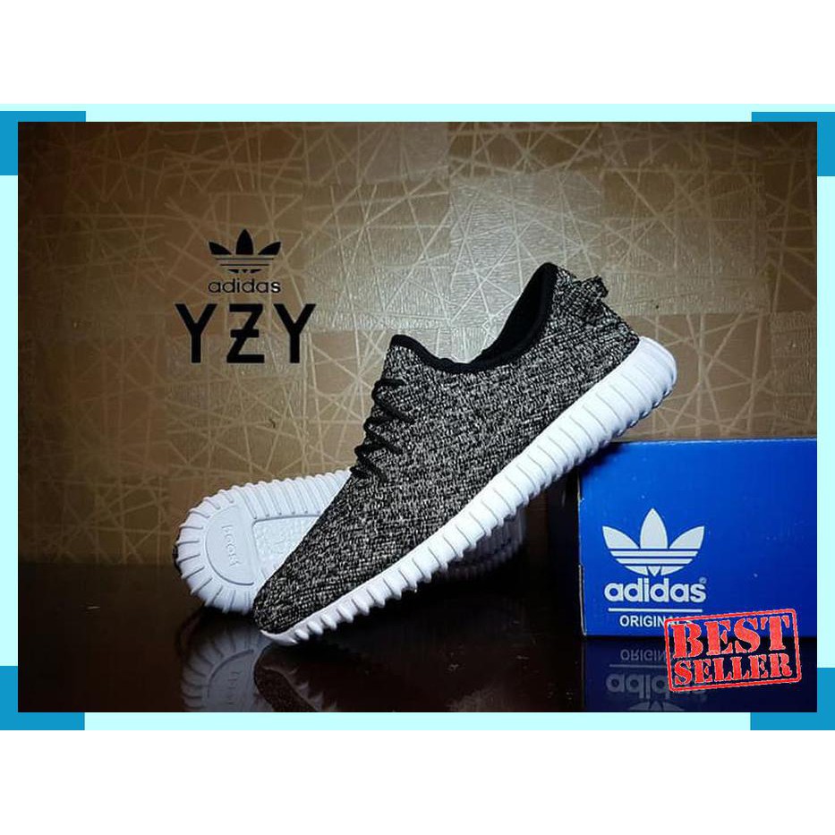 sepatu casual adidas yeezy boost 350 GREY premium / couple pria wanita