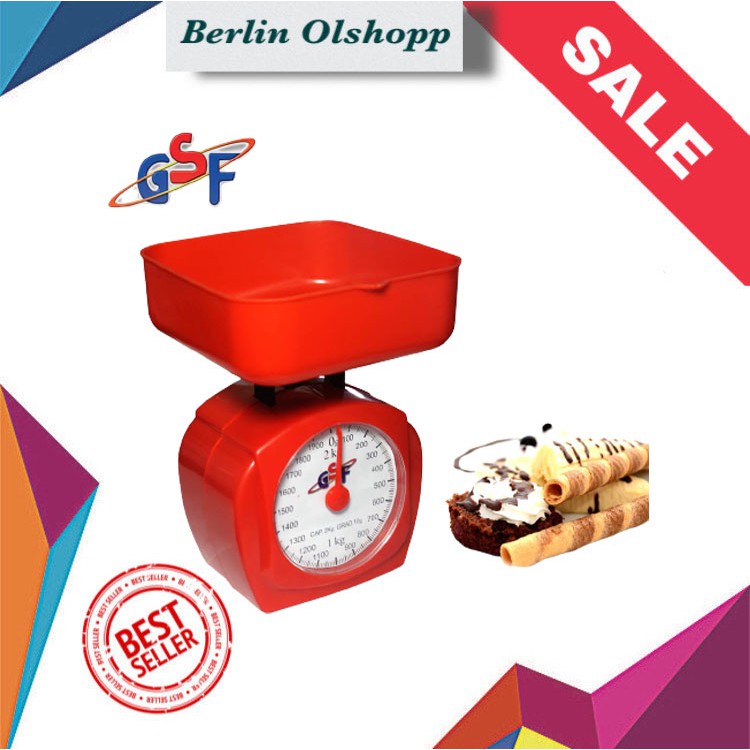 Timbangan Kue Serbaguna Kitchen Scale Analog / Manual GSF kapasitas 2 KG GSF-4016 GSF4016 GSF 4016