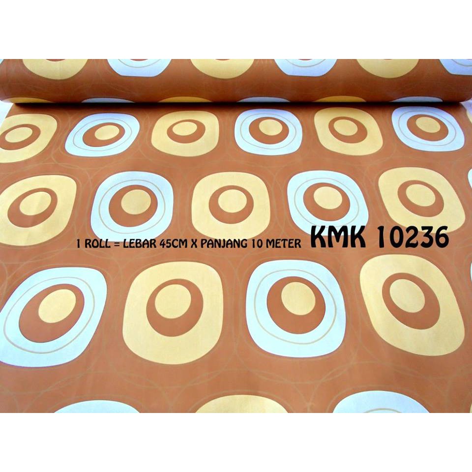Wallpaper Dinding 10 Meter x 45cm Polkadot KMK 10236 Polkadot Sticker Dinding Wallpaper korea
