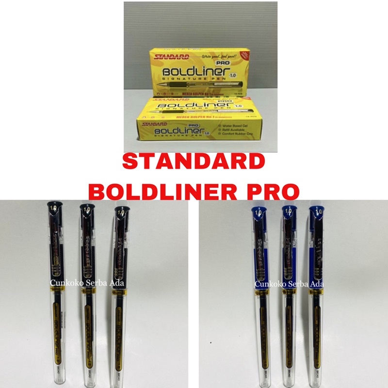 

PULPEN STANDARD BOLDLINER PRO 1.0 DAN BOLDLINER ELITE 1.0 / 1 BOX ISI 12 PCS