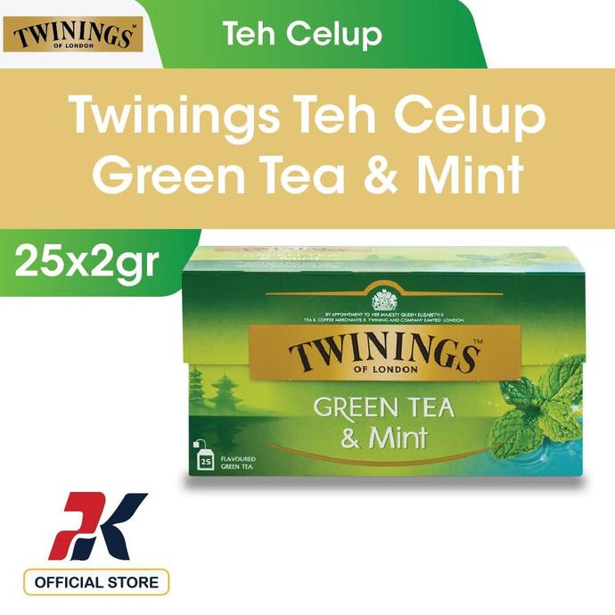 

(BISA COD) Twinings Teh Celup Green Tea Mint 25x2gr TERUJI Kode 130