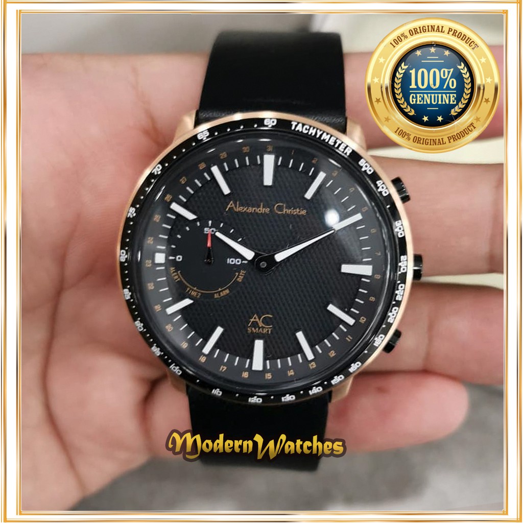 Jam Tangan Pria Alexandre Christie AC-S001 AC S001 Original Smart Watch Hitam Rosegold AC Hybrid