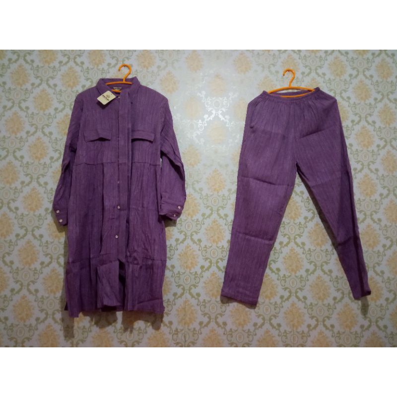 Setcel Tunik Serat Kayu Premium by Muteki