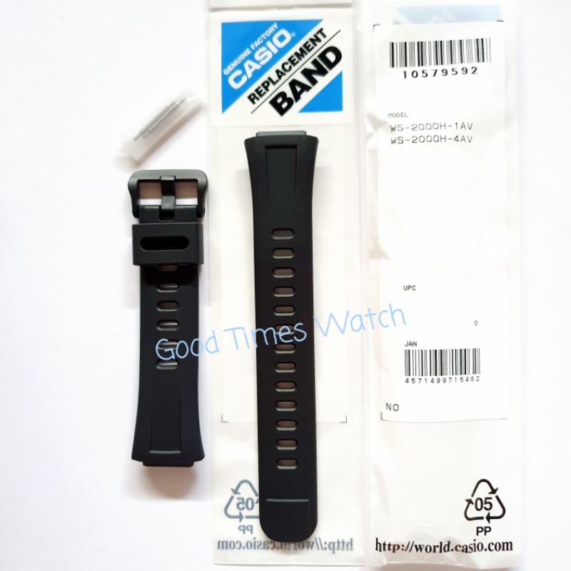 STRAP CASIO WS-2000H WS 2000H WS 2000 FIT WS 1000H WS 1000 CASIO ORIGINAL