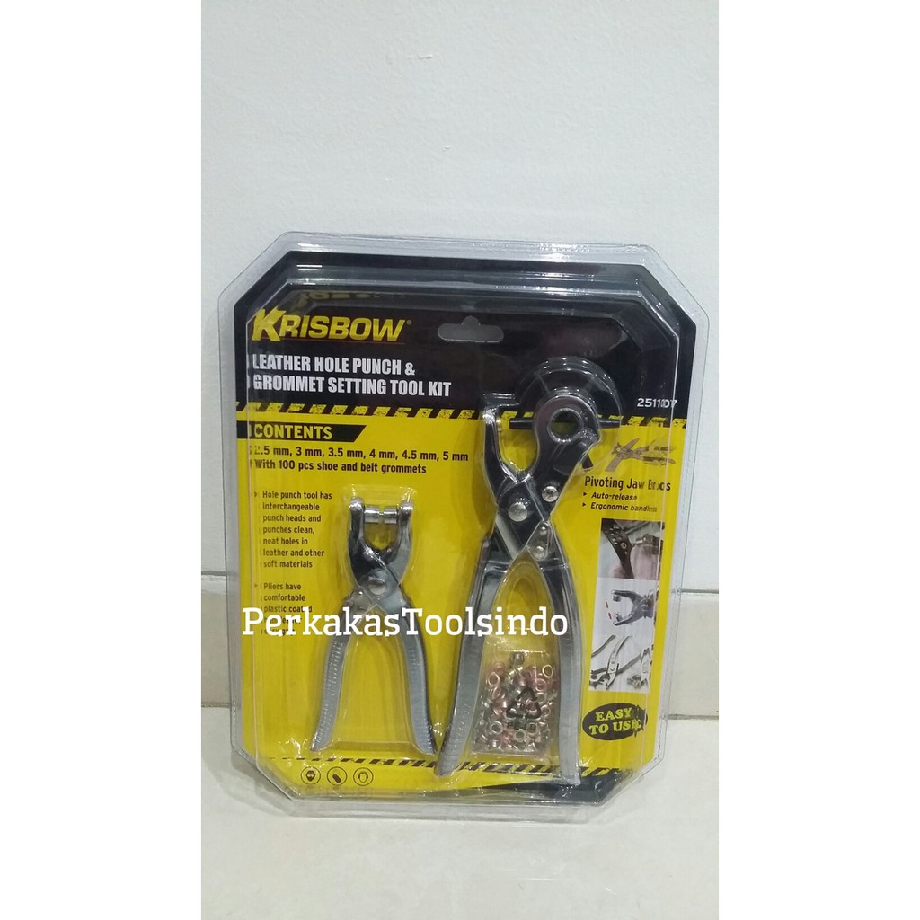freeongkir Leather Hole Punch Set   Tang Plong Lubang   Tang Mata Ayam KRISBOW gratisongkir
