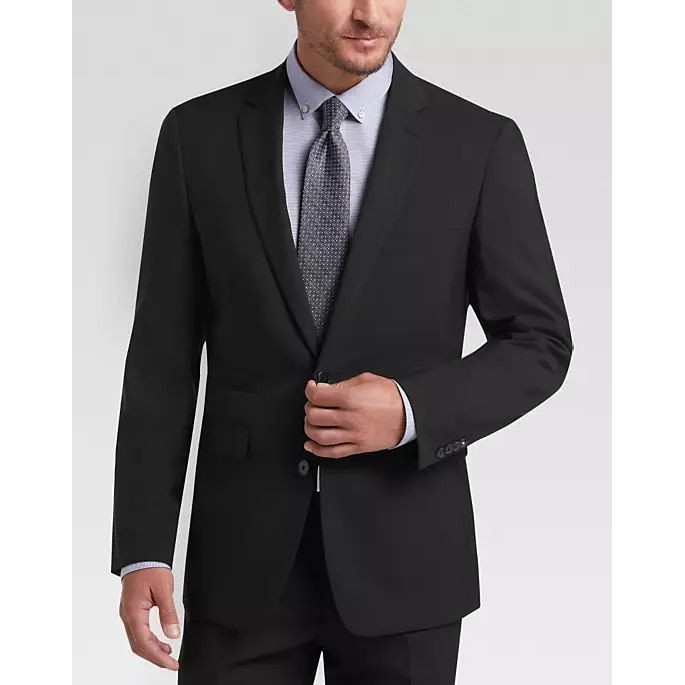 SETELAN BASIC FORMAL SUIT PRIA FULL BLACK 2IN1 HIGH TWIST STYLE NIKAYU