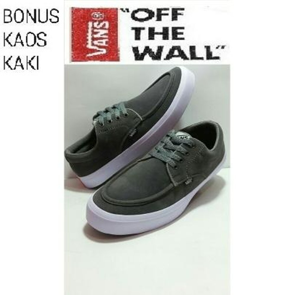 Sepatu pria masa kini / sepatu vans zapato grey / sepatu sekolah vans original