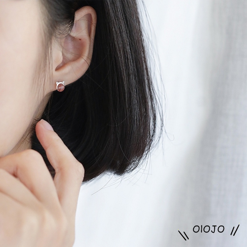 Anting Kecil Yang Indah Anting-anting Kecil Pemodelan Hewan Geometris Tanaman Yang Kreatif - ol