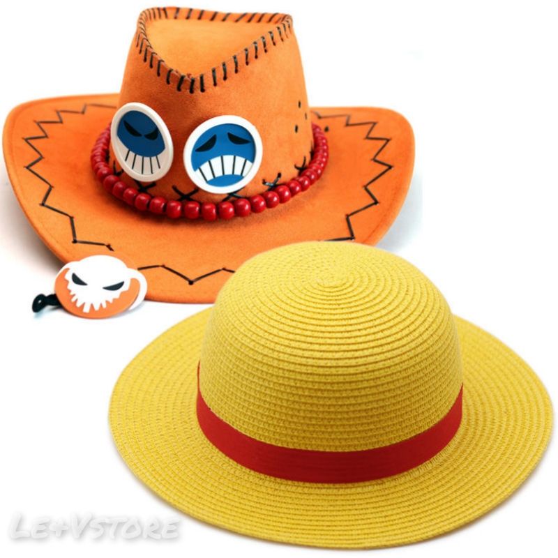 Topi Cowboy Portgas D. Ace, Topi Jerami Kuning Luffy dan Topi Jerami Original Luffy Koleksi topi baj