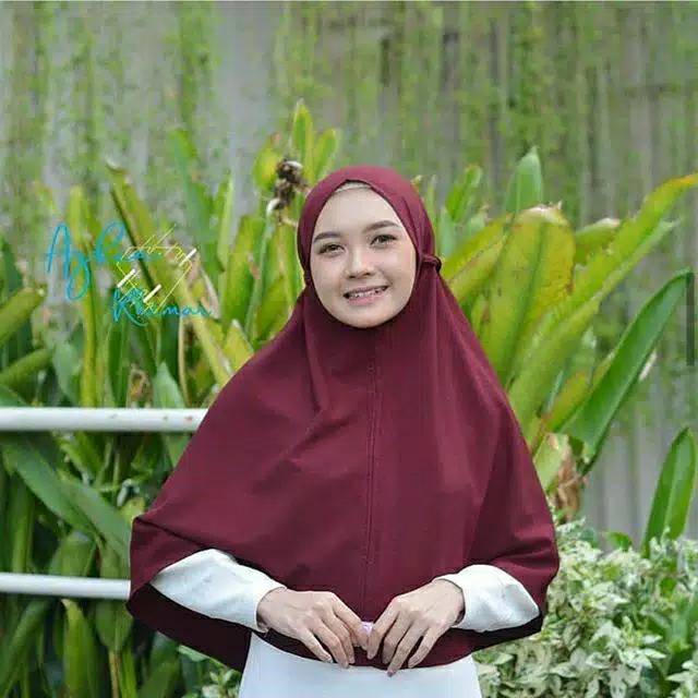 BERGO MARYAM XL / HIJAB BERGO WOLFIS / KHIMAR WOLFIS NON PET jilbab instan wanita khimar kerudung