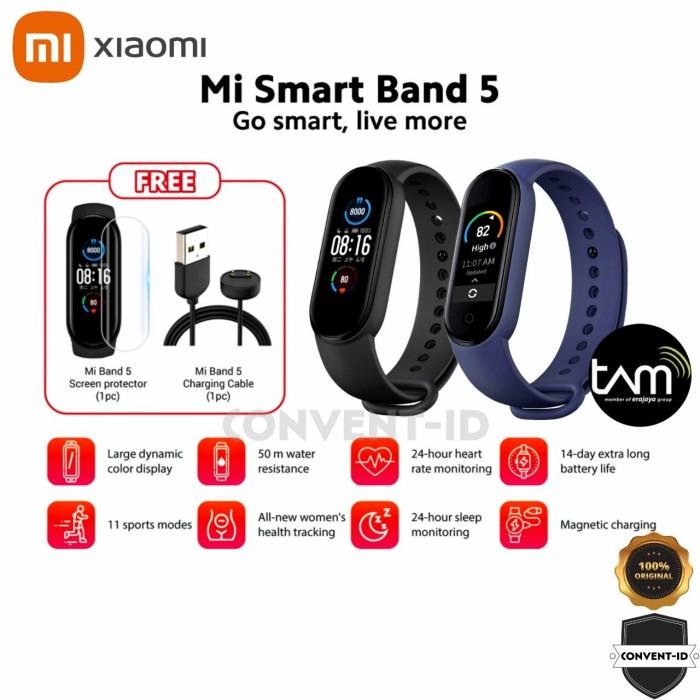 Xiaomi Mi Band 5 1.2Inch Dynamic Amoled Sport Smart Band Resmi Tam