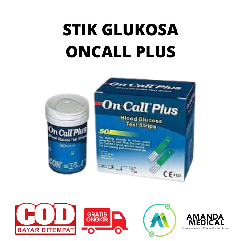 Original ON CALL STRIP STIK GULA DARAH GLUKOSA ONCALL PLUS Exp Baru