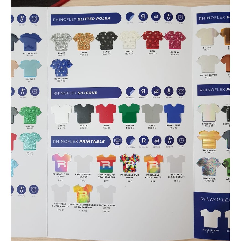 RHINOFLEX POLYFLEX SILICONE Bahan Sablon Polyflex Silikon Kertas Polyflex Stiker Polyflex Poliflex