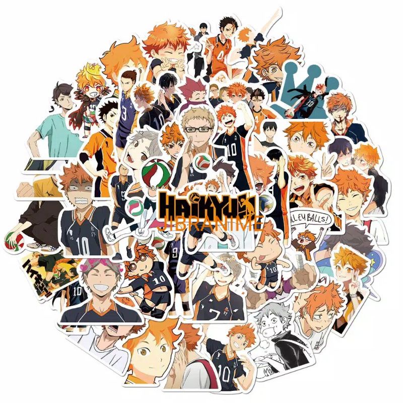 

Stiker vinyl per paket anime haikyuu