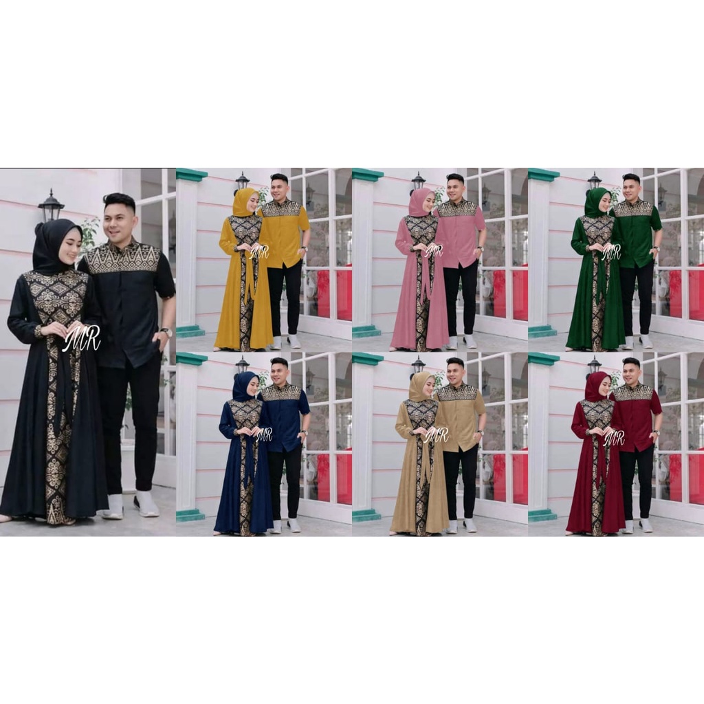 Rasya Leonita - COD Couple Batik Jumbo/Pakaian Couple Pasangan/Couple Kondangan/Couple Gamis Koko