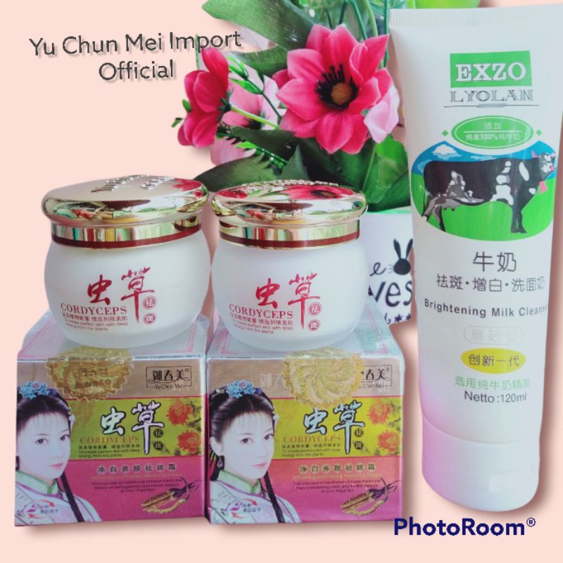 YU CHUN MEI CORDYCEPS Herbal (Cream Siang, Malam, Sabun Lyolan)