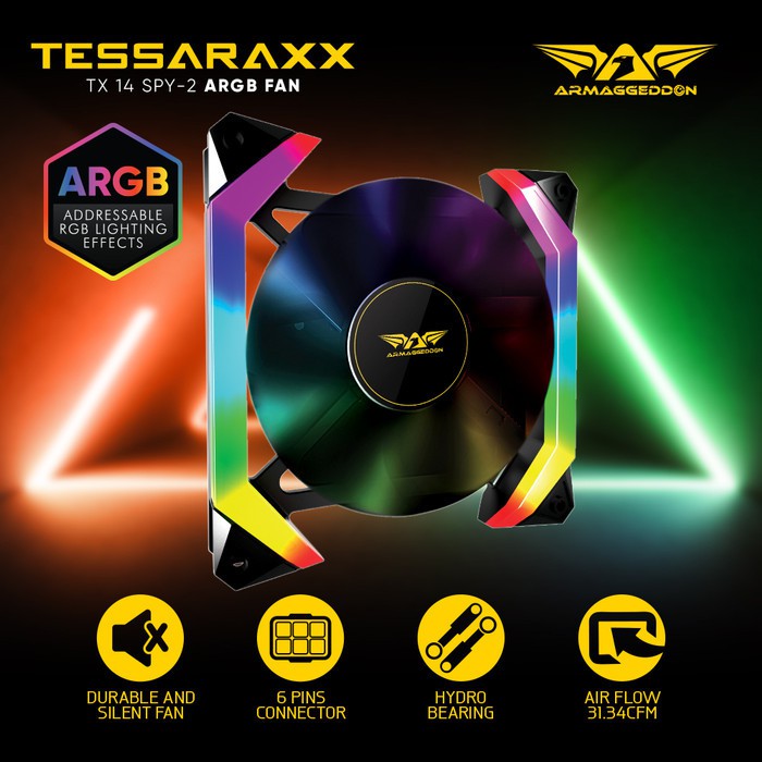 Fan Armaggeddon Tessaraxx TX-14 SPY-2 ARGB ( Armagedon TX14 SPY2 14cm )