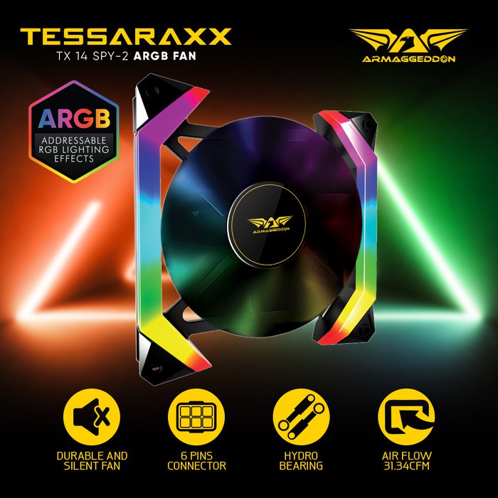 Fan Armaggeddon Tessaraxx TX-14 SPY-2 ARGB - Armagedon TX14 SPY2 14cm