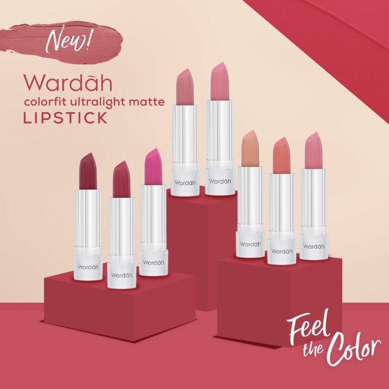 WARDAH Colorfit Ultralight Matte Lipstick 3,6 gr | Korea Edition