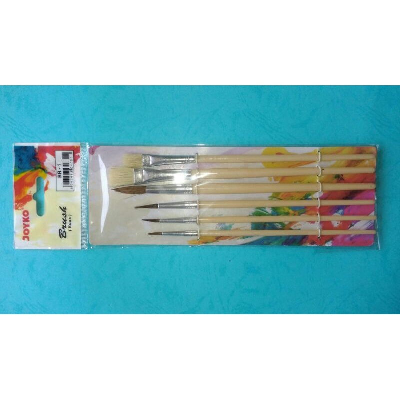 

Kuas Lukis Kuas Cat Air & Minyak JOYKO set 6