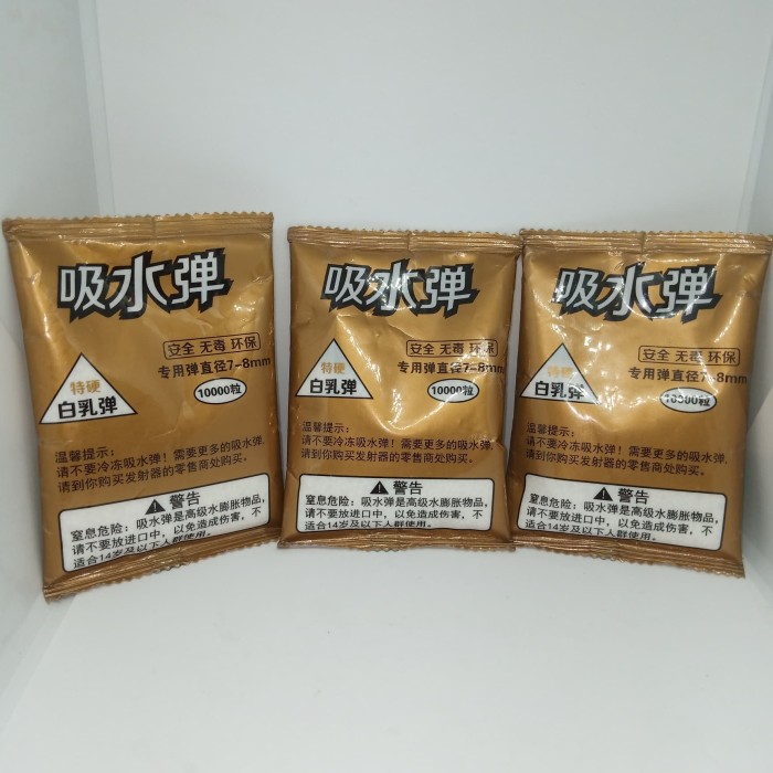 Spesial BB Bullet Water Gel Gun Milky (WGG) 7-8mm (+/- 10000 Butir) Diskon