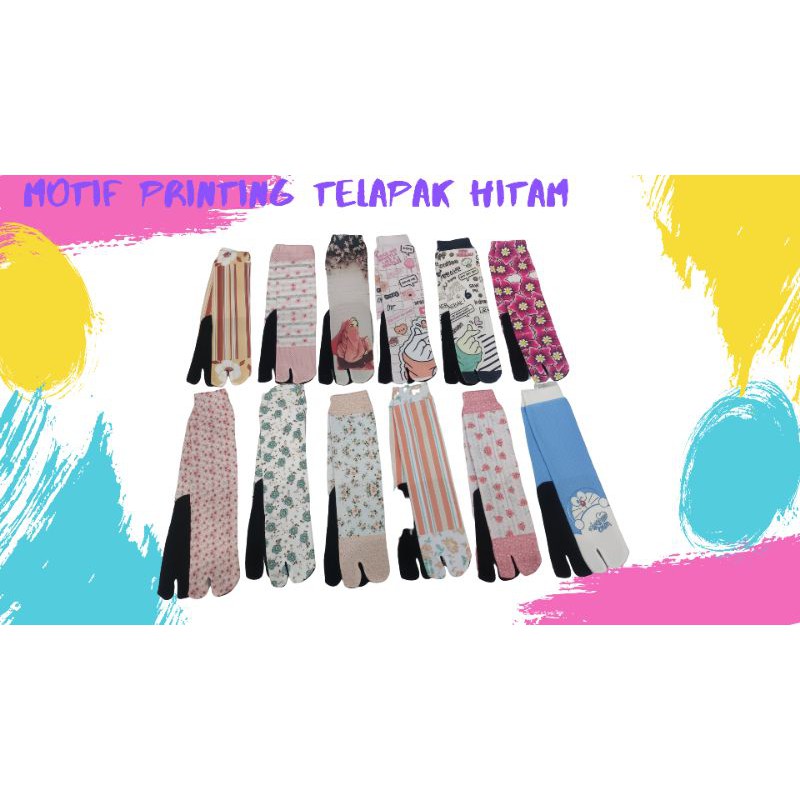 Kaos kaki rijek pabrik murah meriah,motif,polos,telapak,printing