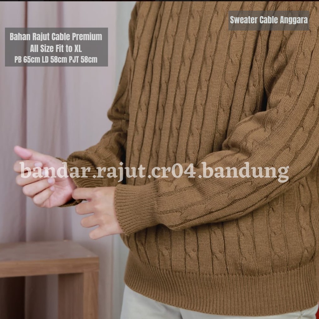 Sweater Rajut Cable Anggara 7 Gate Branded