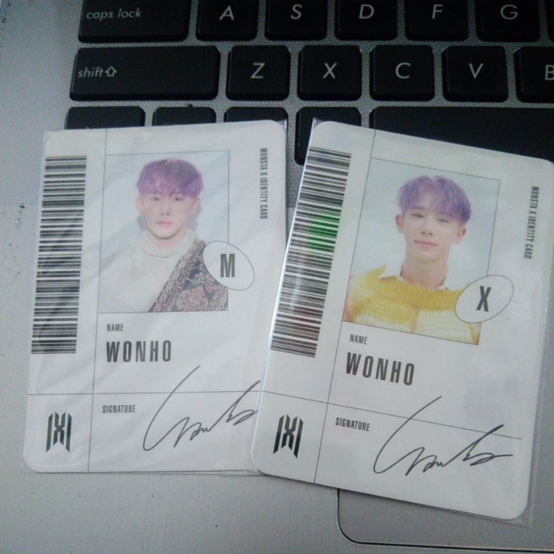 

Monsta X Wonho PC photocard ID Card set