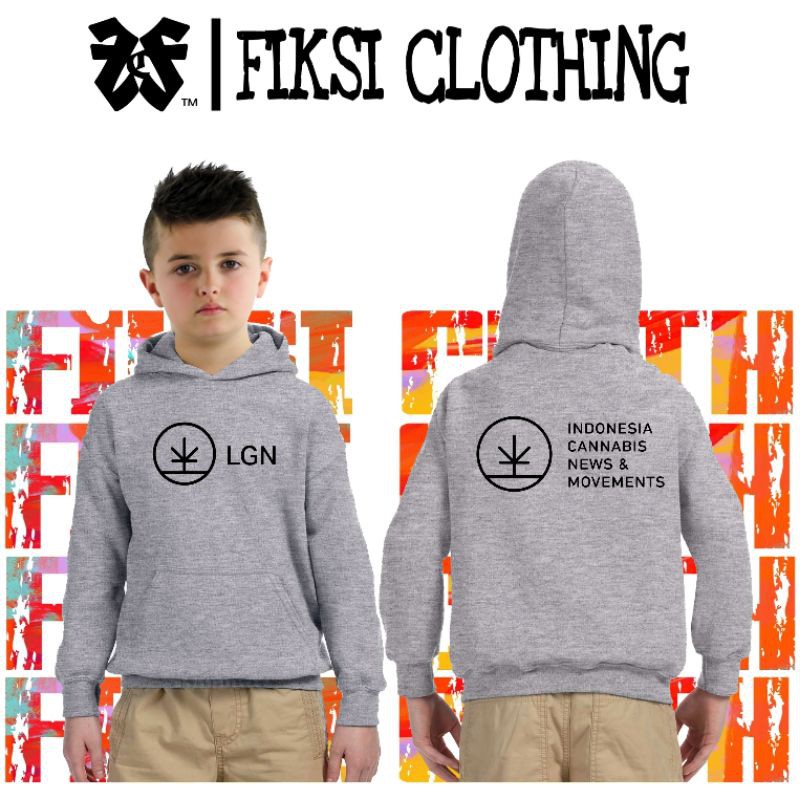 Jaket Sweater Hoodie Anak Indonesia Cannabis - Fiksi Clothing